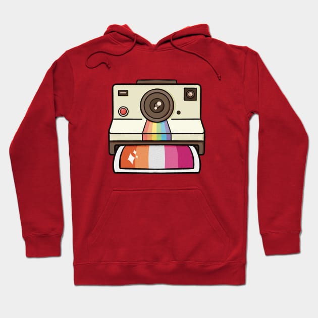 Lesbian Polaroid Hoodie by ehaswellart